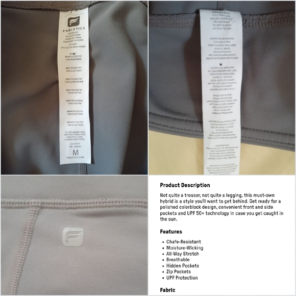NNT FABLETICS Colleen Tregging Medium STORM/SANDSTONE - Picture 10 of 16